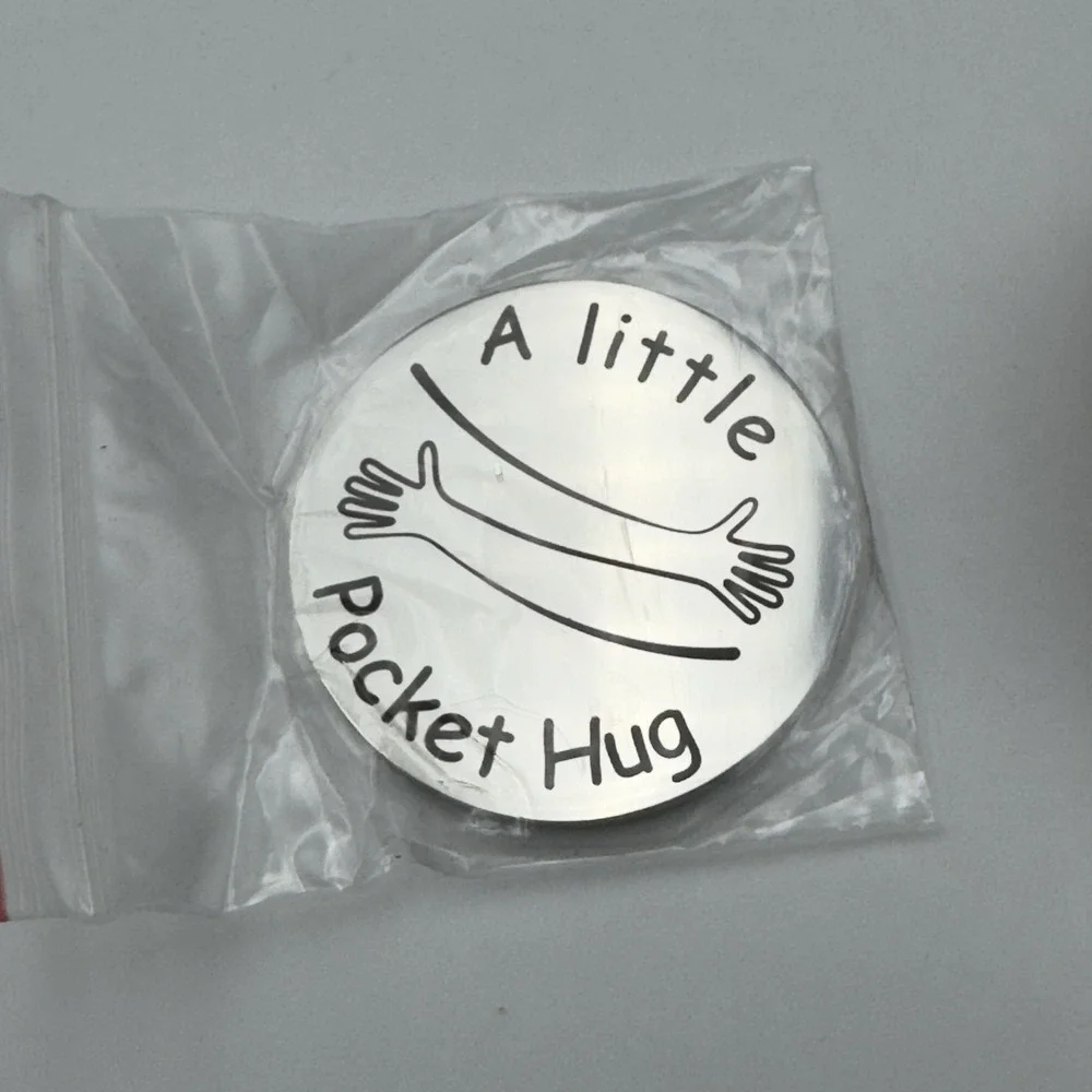 Pocket Hug Token Gift Women Men Boyfriend Girlfriend Sobriety Support Keychain